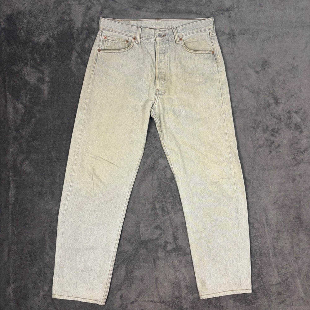Vintage Levis Jeans Men 34 Grey 501-0648 Straight Leg Button Fly Made in USA 95'